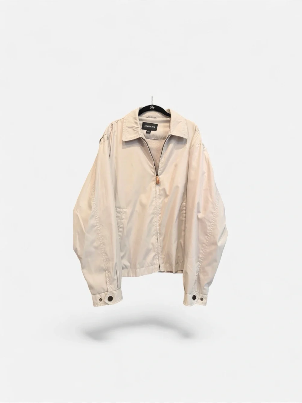 London Fog Men’s Cream Lightweight Blouson Harrington Jacket Size L